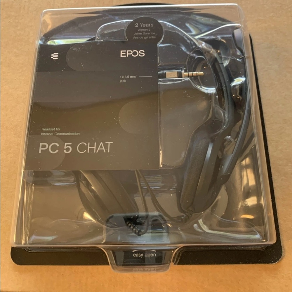 PC 5 Chat Over-Ear Headphones - Black